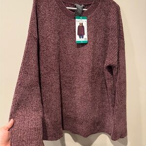 Matty M Women's Maroon Crew Neck Sweater